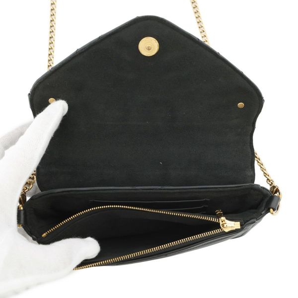 ルイヴィトン チェーンウォレット ニューウェーブ ポシェット・チェーン M63929 LOUIS VUITTON 長財布 ブラック 黒