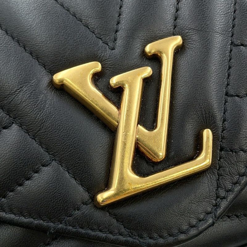 ルイヴィトン チェーンウォレット ニューウェーブ ポシェット・チェーン M63929 LOUIS VUITTON 長財布 ブラック 黒