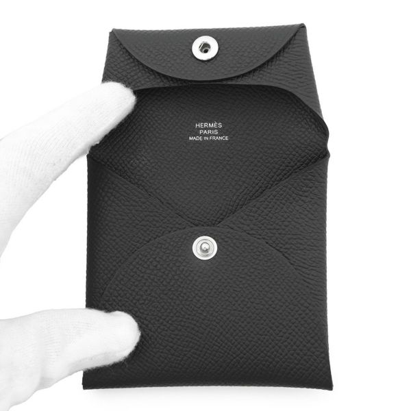 エルメス コインケース バスティア ブラック エプソン B刻印 HERMES 財布