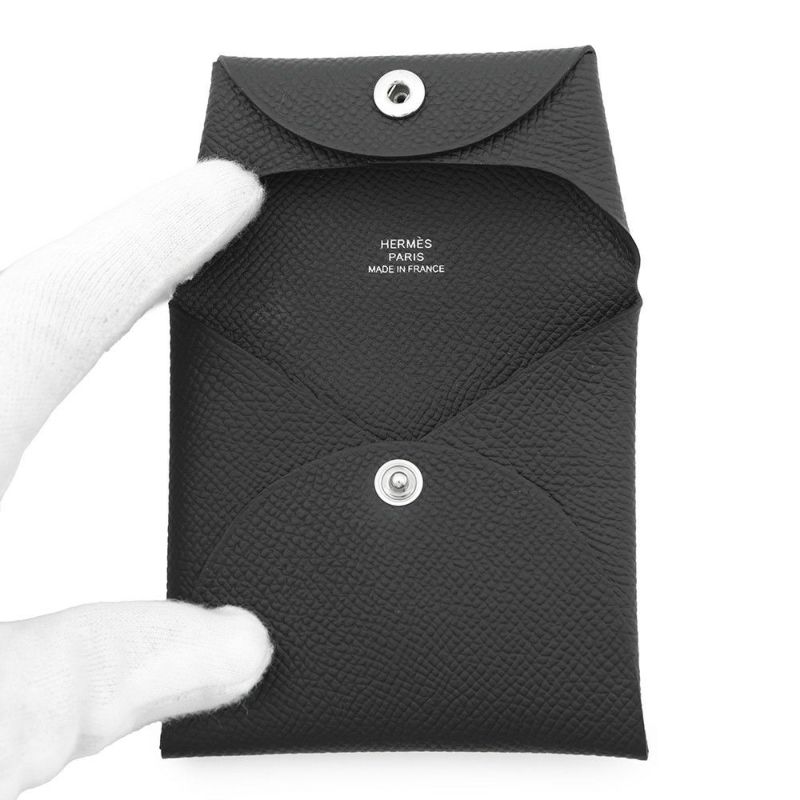 エルメス コインケース バスティア ブラック エプソン B刻印 HERMES 財布