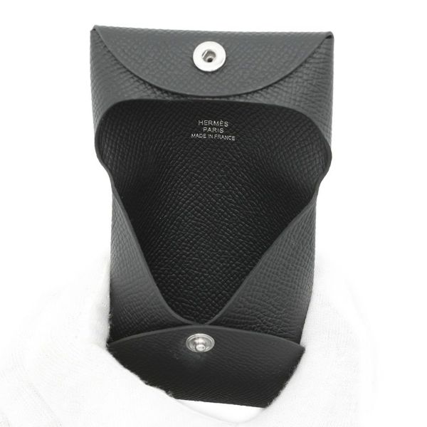 エルメス コインケース バスティア ブラック エプソン B刻印 HERMES 財布