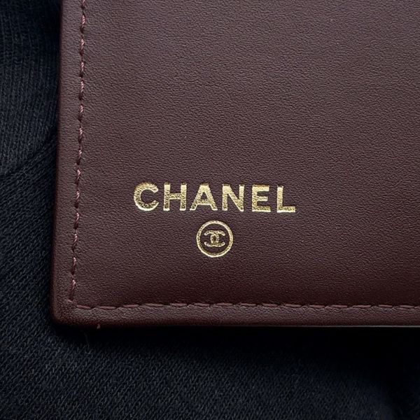 シャネル 長財布 クラシック ロング フラップ ウォレット マトラッセ ココマーク キャビアスキン CHANEL 三つ折り財布 黒