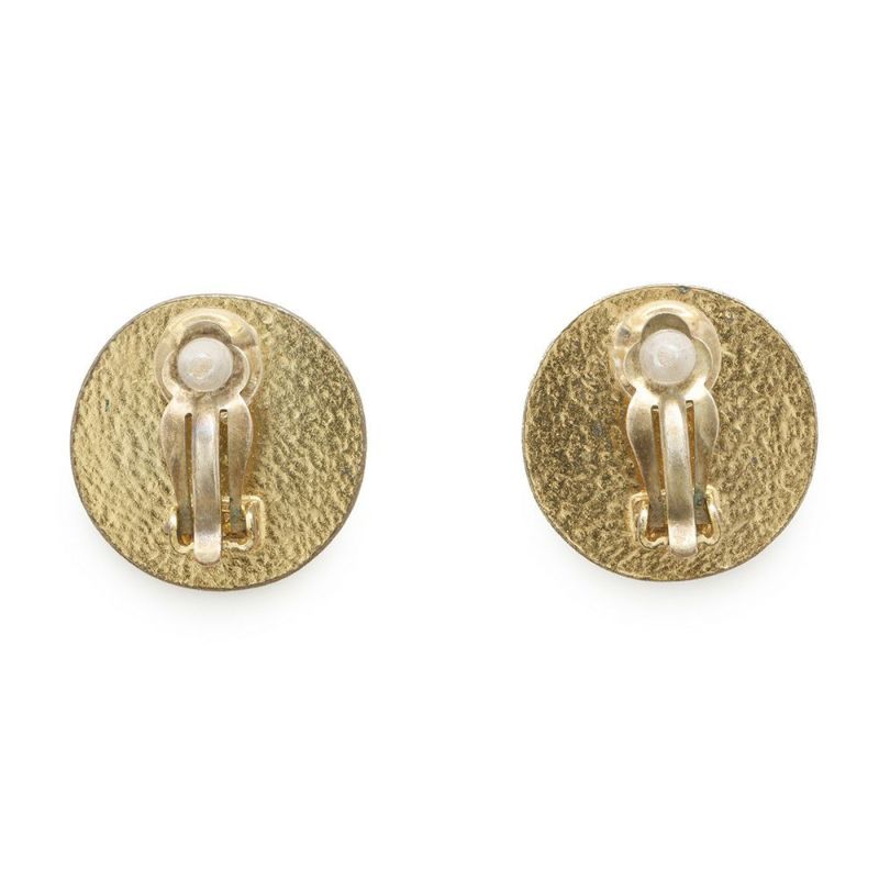 シャネル イヤリング ココマーク ラウンド メタル 01P CHANEL アクセサリー 黒