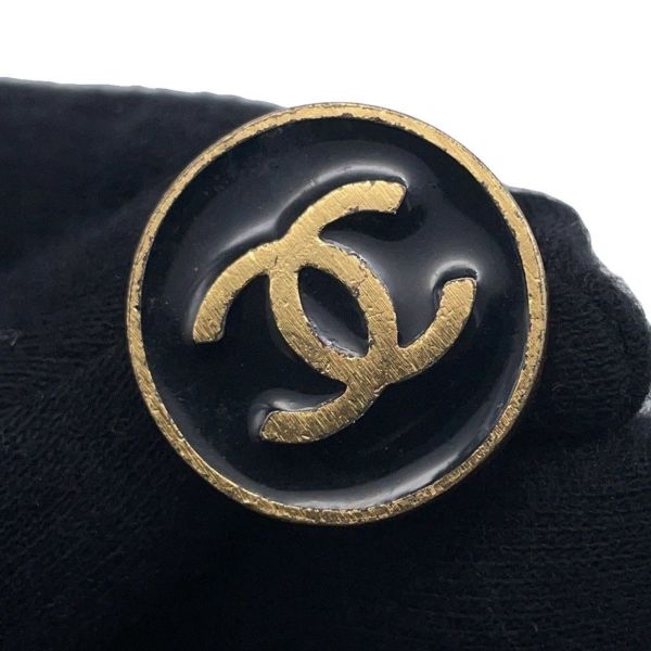 シャネル イヤリング ココマーク ラウンド メタル 01P CHANEL アクセサリー 黒