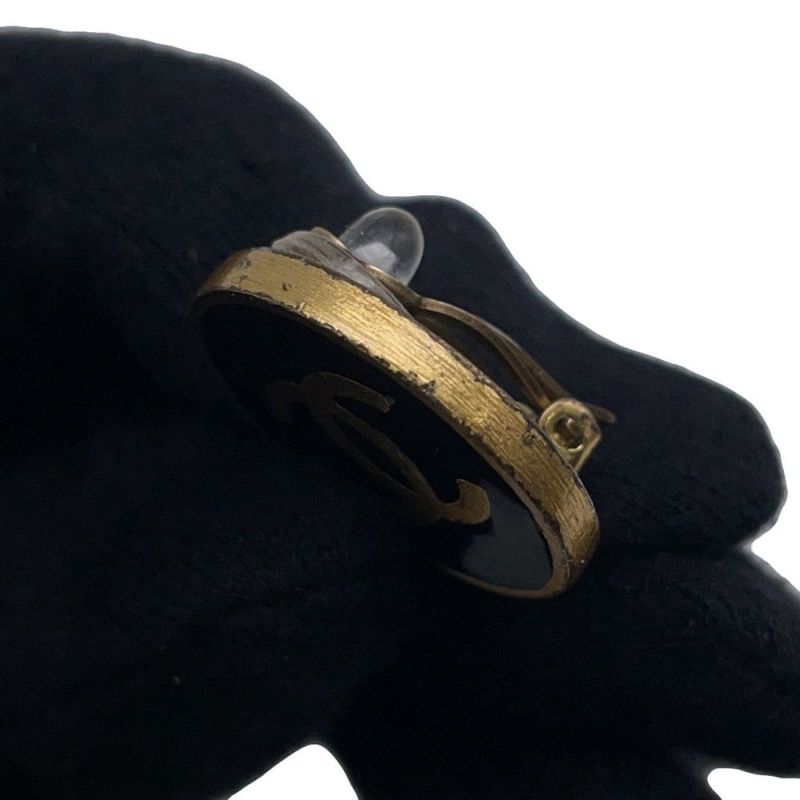 シャネル イヤリング ココマーク ラウンド メタル 01P CHANEL アクセサリー 黒