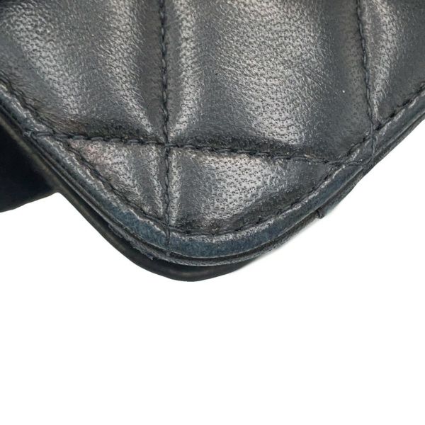 シャネル チェーンショルダーバッグ マトラッセ ココマーク プッシュロック ラムスキン A03570 CHANEL 黒