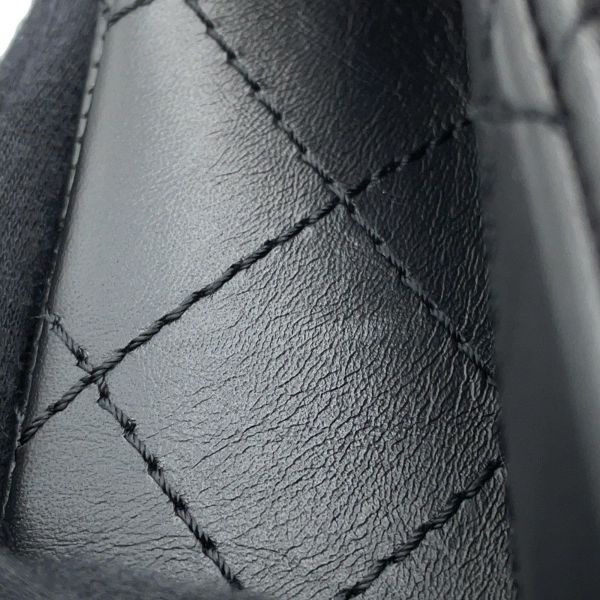 シャネル チェーンショルダーバッグ マトラッセ 2.55 ダブルフラップ エイジドカーフレザー A37590 CHANEL 黒