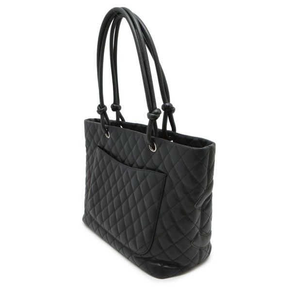 シャネル トートバッグ カンボンライン ラージトート ココマーク レザー A25169 CHANEL 黒