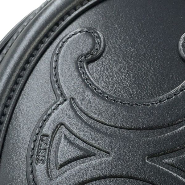 セリーヌ ショルダーバッグ オーバルパース キュイルトリオンフ 10I703 CELINE 黒