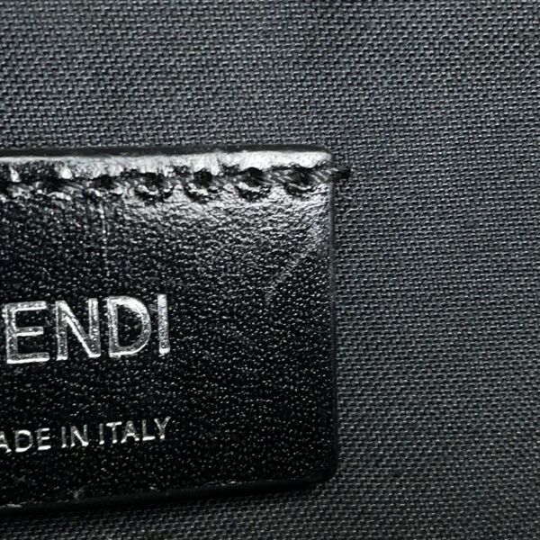フェンディ ボディバッグ ズッカ柄 PVC レザー 7VA434 FENDI ウエストバッグ ウエストポーチ 黒
