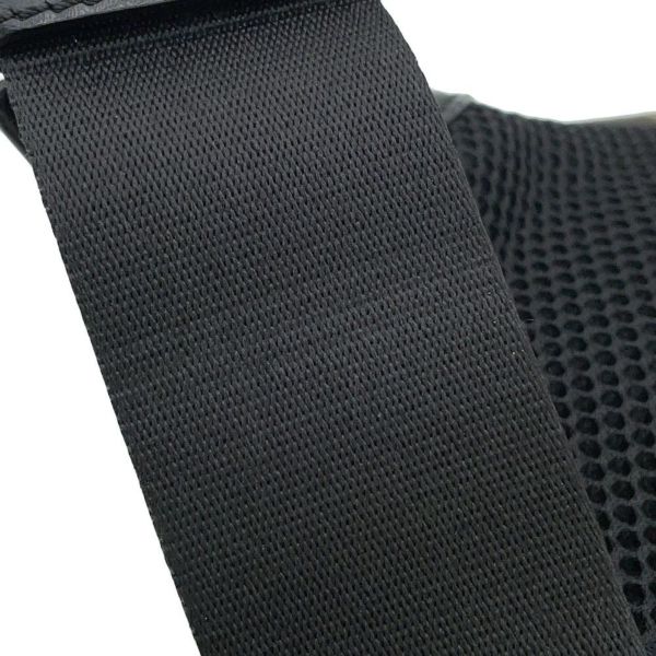 フェンディ ボディバッグ ズッカ柄 PVC レザー 7VA434 FENDI ウエストバッグ ウエストポーチ 黒