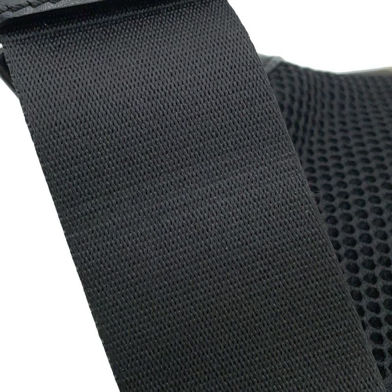 フェンディ ボディバッグ ズッカ柄 PVC レザー 7VA434 FENDI ウエストバッグ ウエストポーチ 黒