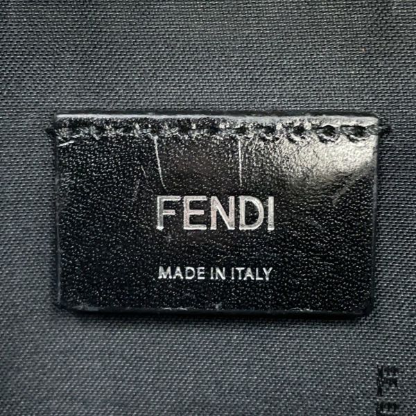 フェンディ ボディバッグ ズッカ柄 PVC レザー 7VA434 FENDI ウエストバッグ ウエストポーチ 黒