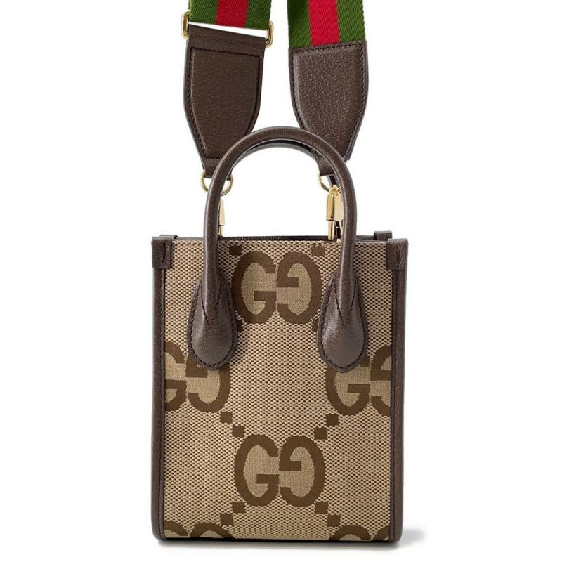 グッチ ハンドバッグ ジャンボGG ミニ キャンバス レザー 699406 GUCCI 2way
