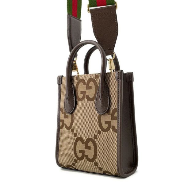 グッチ ハンドバッグ ジャンボGG ミニ キャンバス レザー 699406 GUCCI 2way