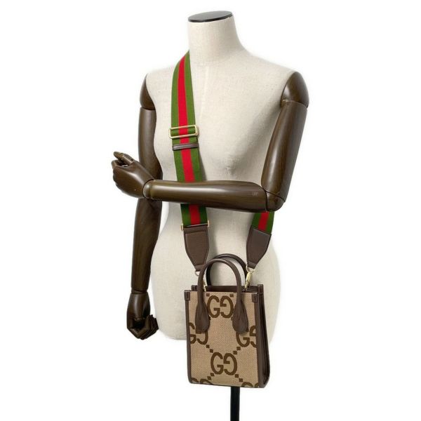 グッチ ハンドバッグ ジャンボGG ミニ キャンバス レザー 699406 GUCCI 2way