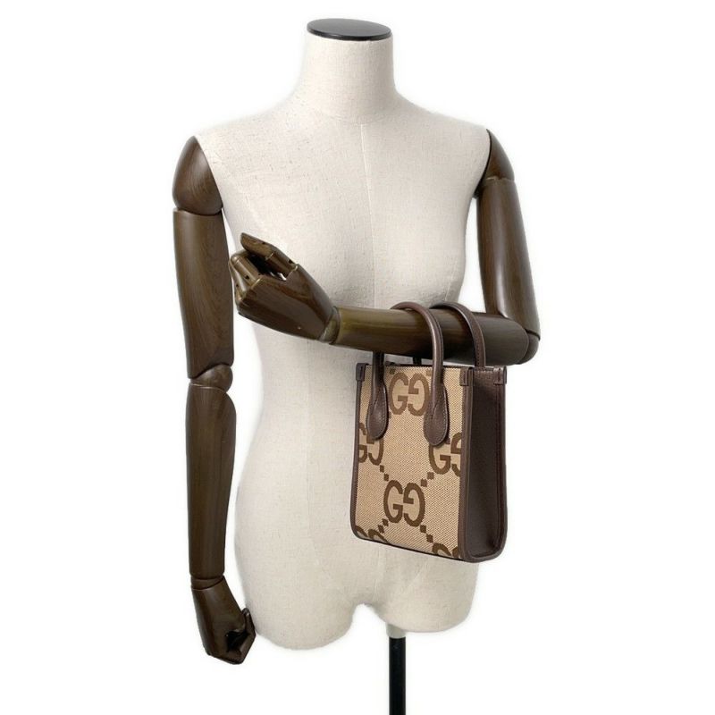 グッチ ハンドバッグ ジャンボGG ミニ キャンバス レザー 699406 GUCCI 2way