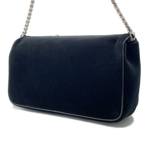 バーバリー チェーンショルダーバッグ LOLA ローラバッグ ベルベット ラインストーン BURBERRY 黒 ワンショルダー