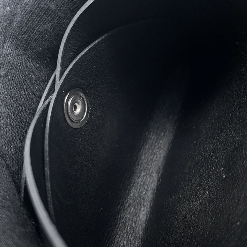 エルメス コインケース カルヴィ デュオ ブラック/シルバー金具 ボックスカーフ W刻印 財布 黒