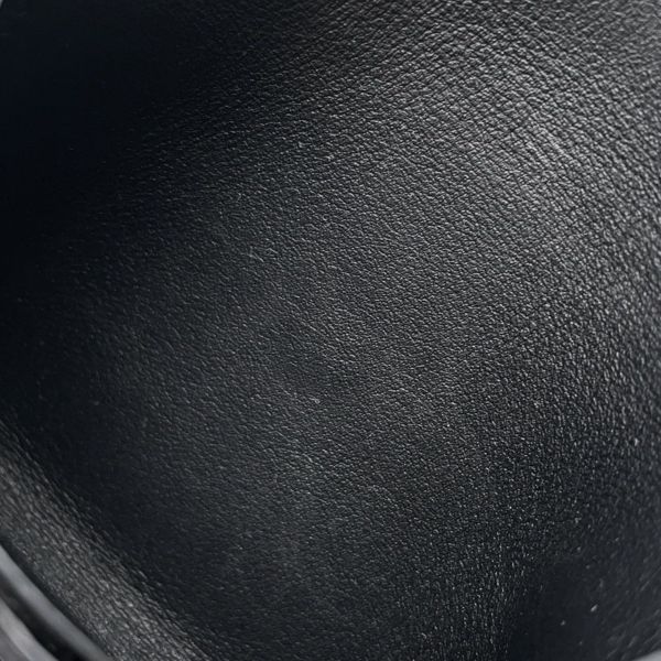 エルメス コインケース カルヴィ デュオ ブラック/シルバー金具 ボックスカーフ W刻印 財布 黒