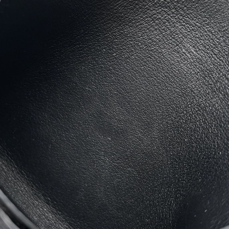 エルメス コインケース カルヴィ デュオ ブラック/シルバー金具 ボックスカーフ W刻印 財布 黒