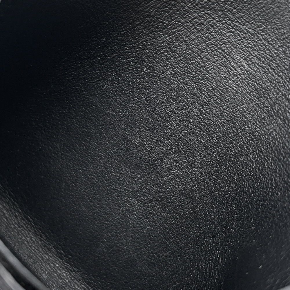 エルメス コインケース カルヴィ デュオ ブラック/シルバー金具 ボックスカーフ W刻印 財布 黒