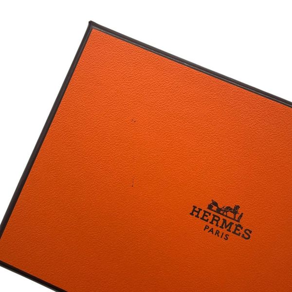 エルメス コインケース カルヴィ デュオ ブラック/シルバー金具 ボックスカーフ W刻印 財布 黒