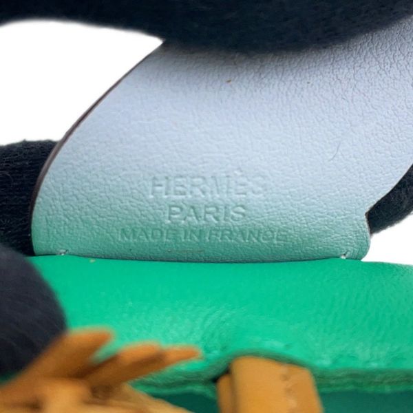 エルメス バッグチャーム ロデオPM ペガサス ミント/セサミ/ブルーブリュム ラムスキン B刻印