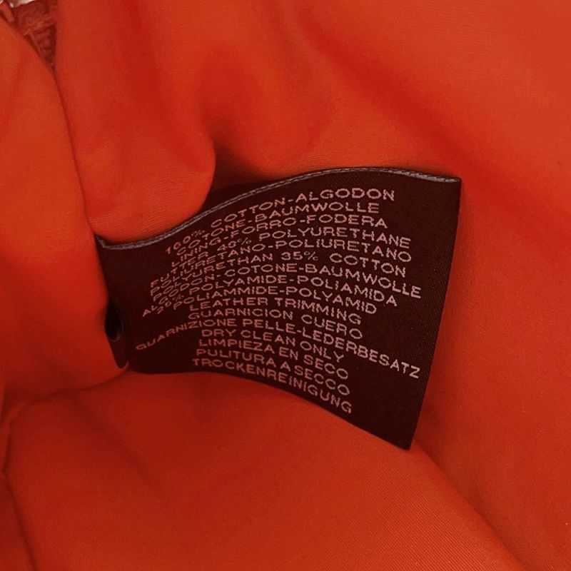 エルメス ポーチ ボリードポーチ ミニ オレンジ/シルバー金具 キャンバス HERMES 小物入れ