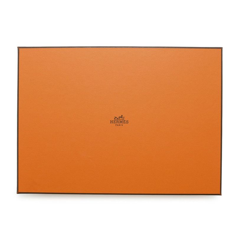 エルメス ポーチ ボリードポーチ ミニ オレンジ/シルバー金具 キャンバス HERMES 小物入れ
