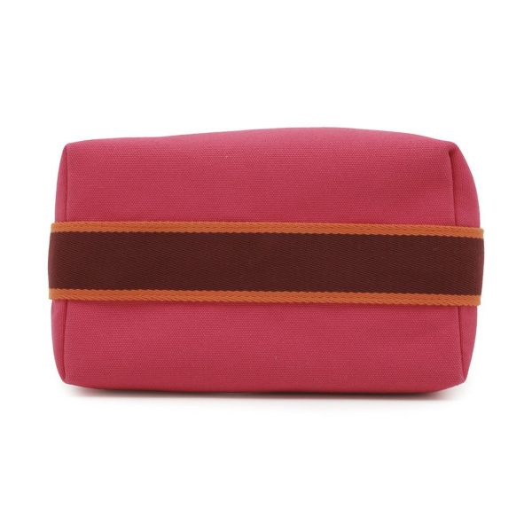 エルメス ポーチ ブリッド・ア・ブラックPM ハイビスカス/シルバー金具 キャンバス HERMES バッグ 小物入れ