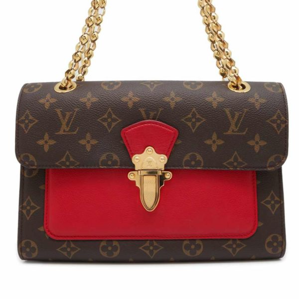 ルイヴィトン チェーンショルダーバッグ モノグラム ヴィクトワール M41731 LOUIS VUITTON レッド 赤