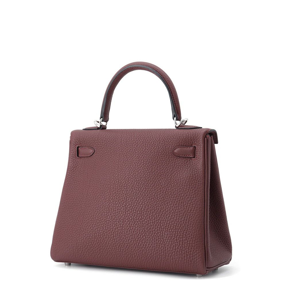 エルメス ハンドバッグ ケリー25 内縫い ルージュアッシュ/シルバー金具 トゴ W刻印 2wayショルダー