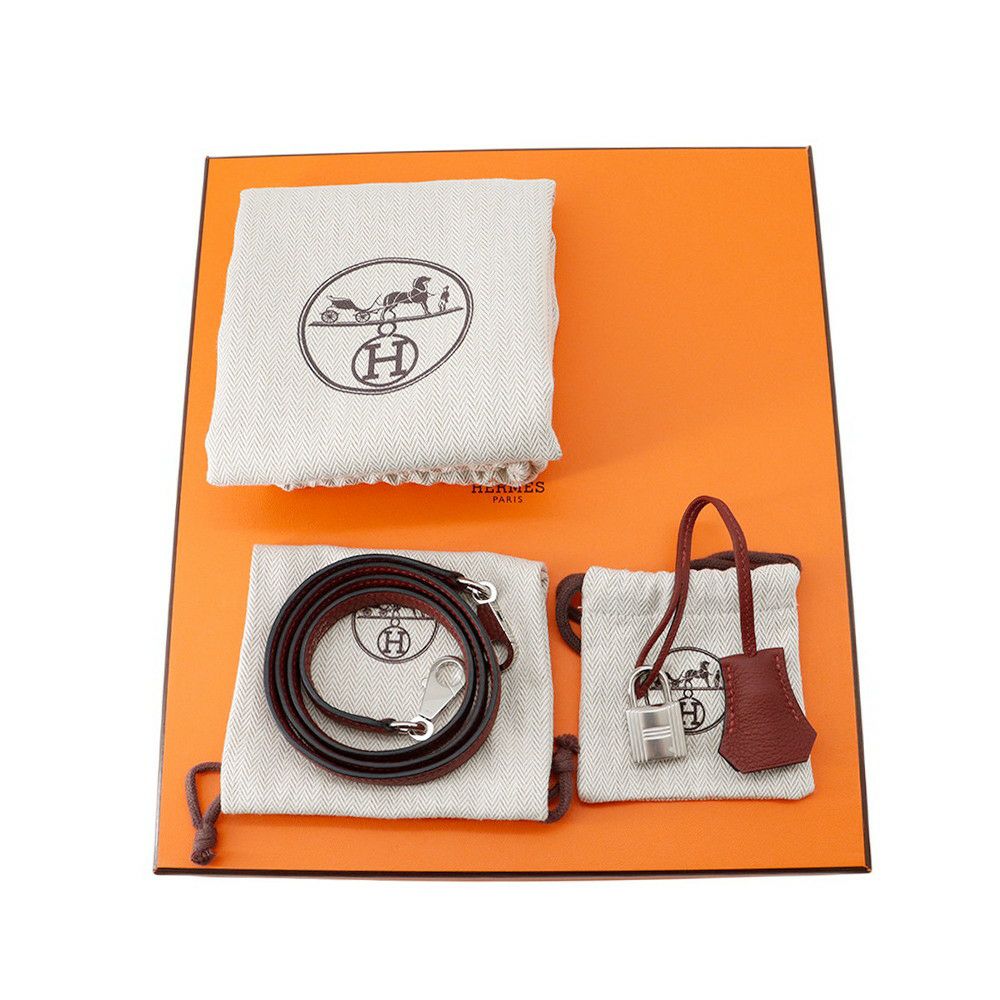 エルメス ハンドバッグ ケリー25 内縫い ルージュアッシュ/シルバー金具 トゴ W刻印 2wayショルダー