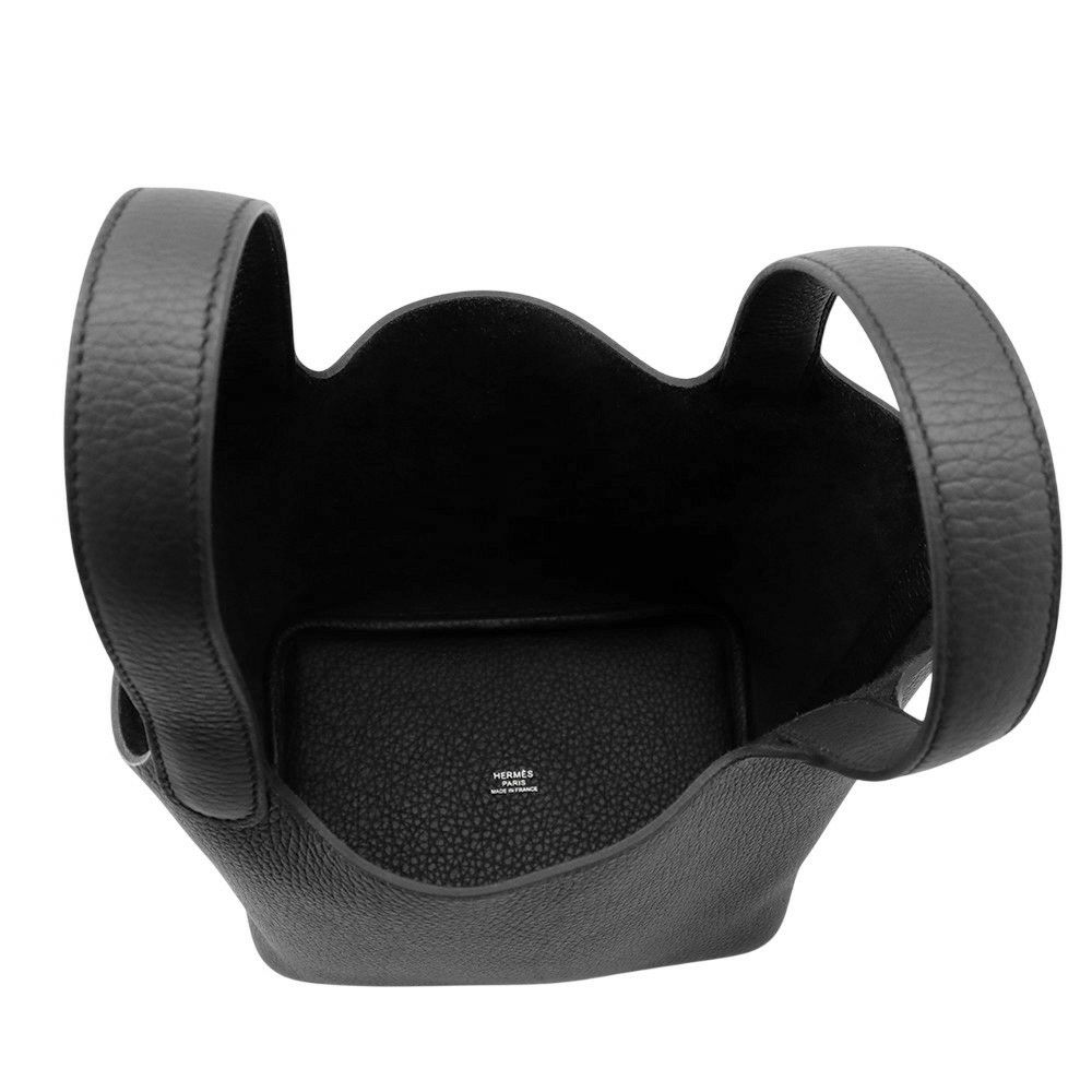 エルメス ハンドバッグ ピコタンロックPM ブラック/シルバー金具 トリヨンクレマンス K刻印 HERMES トートバッグ 黒