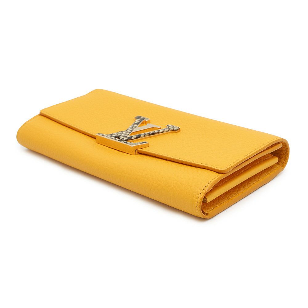 ルイヴィトン 長財布 トリヨンレザー/パイソン ポルトフォイユ・カプシーヌ N81415 LOUIS VUITTON