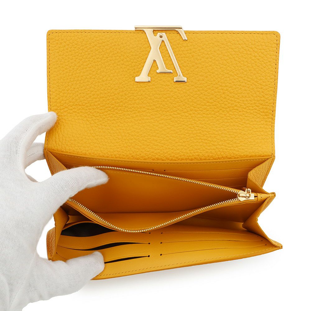 ルイヴィトン 長財布 トリヨンレザー/パイソン ポルトフォイユ・カプシーヌ N81415 LOUIS VUITTON