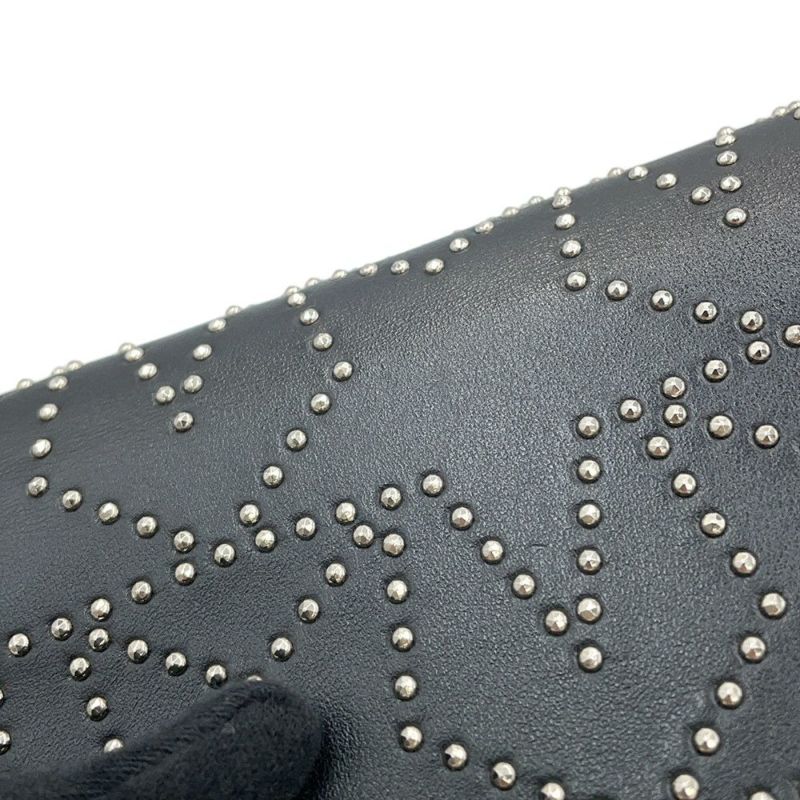 ジミーチュウ チェーンウォレット スター レザー JIMMY CHOO 黒 財布 星