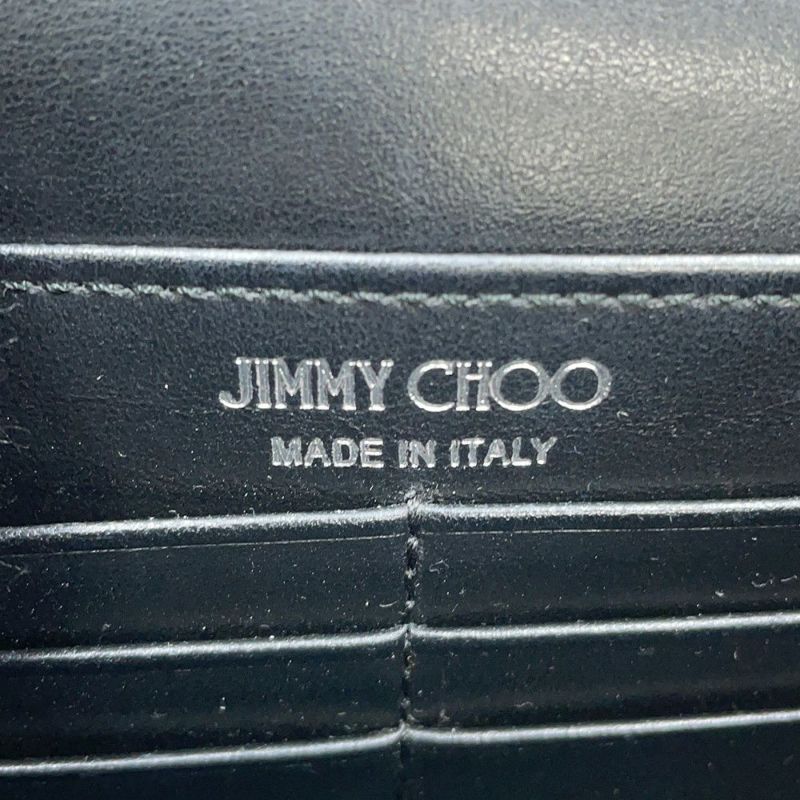 ジミーチュウ チェーンウォレット スター レザー JIMMY CHOO 黒 財布 星