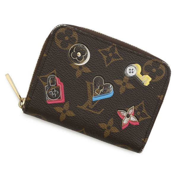 ★Louis Vuitton モノグラム コインケース ルイヴィトン コインケース モノグラム/ラブ・ロック ジッピー
