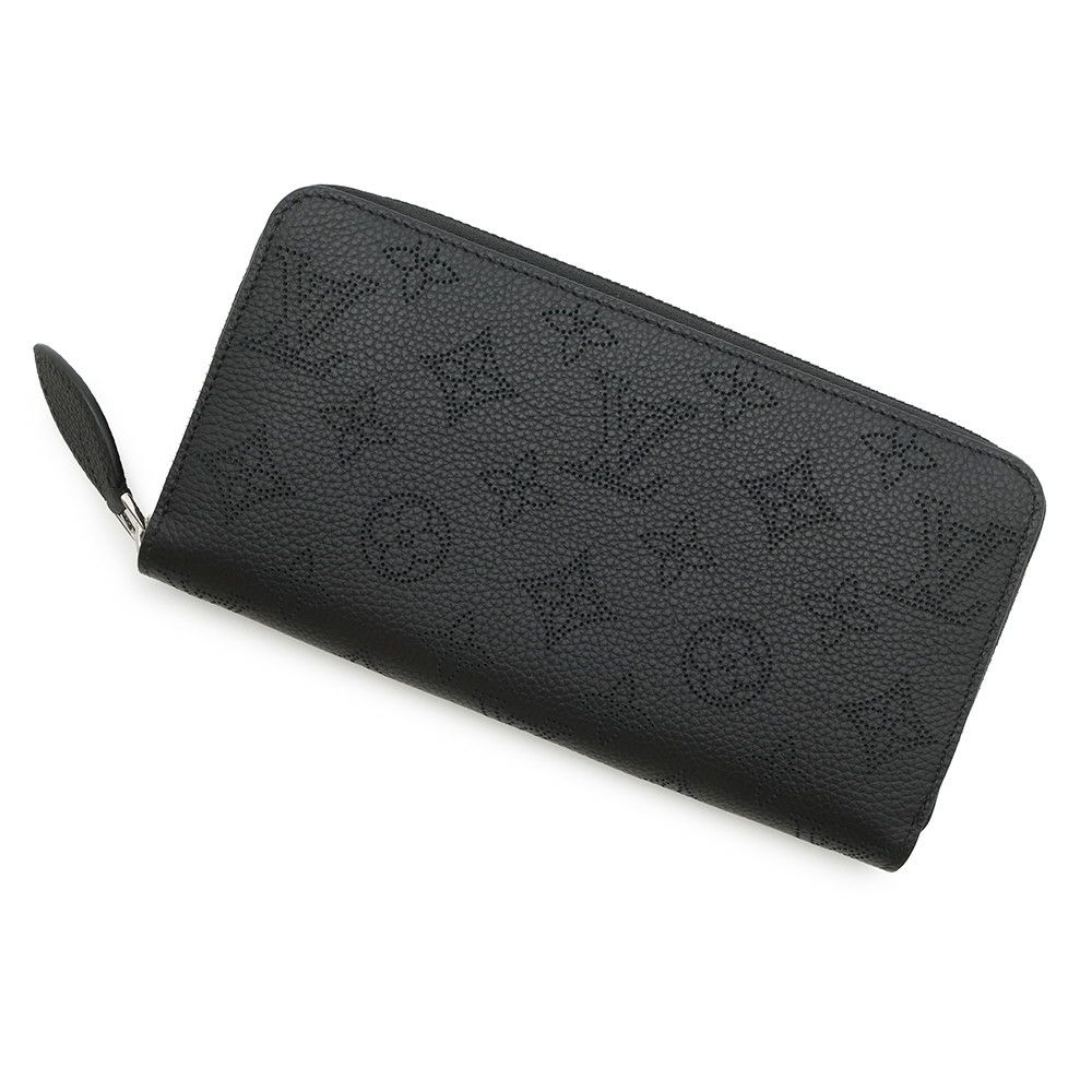 ルイヴィトン 長財布 モノグラム マヒナ ジッピー・ウォレット M61867 LOUIS VUITTON ブラック 黒