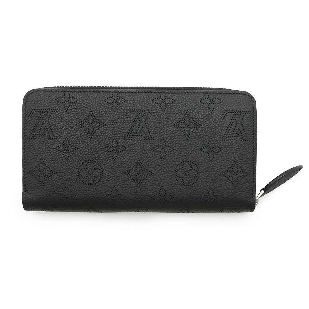 ルイヴィトン 長財布 モノグラム マヒナ ジッピー・ウォレット M61867 LOUIS VUITTON ブラック 黒