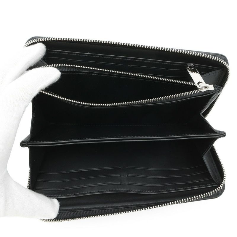 ルイヴィトン 長財布 モノグラム マヒナ ジッピー・ウォレット M61867 LOUIS VUITTON ブラック 黒