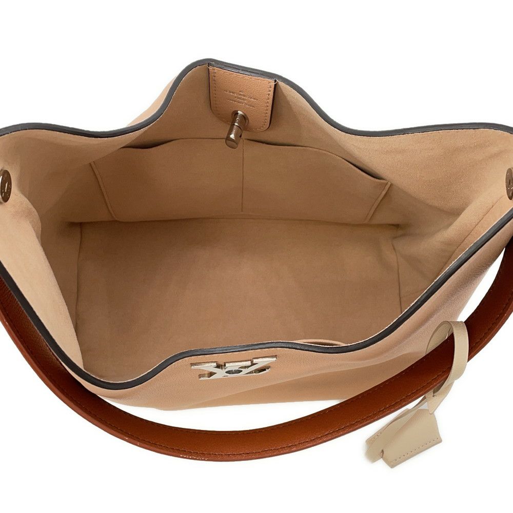 ルイヴィトン ショルダーバッグ レザー ロックミーホーボー M44330 LOUIS VUITTON ベージュ
