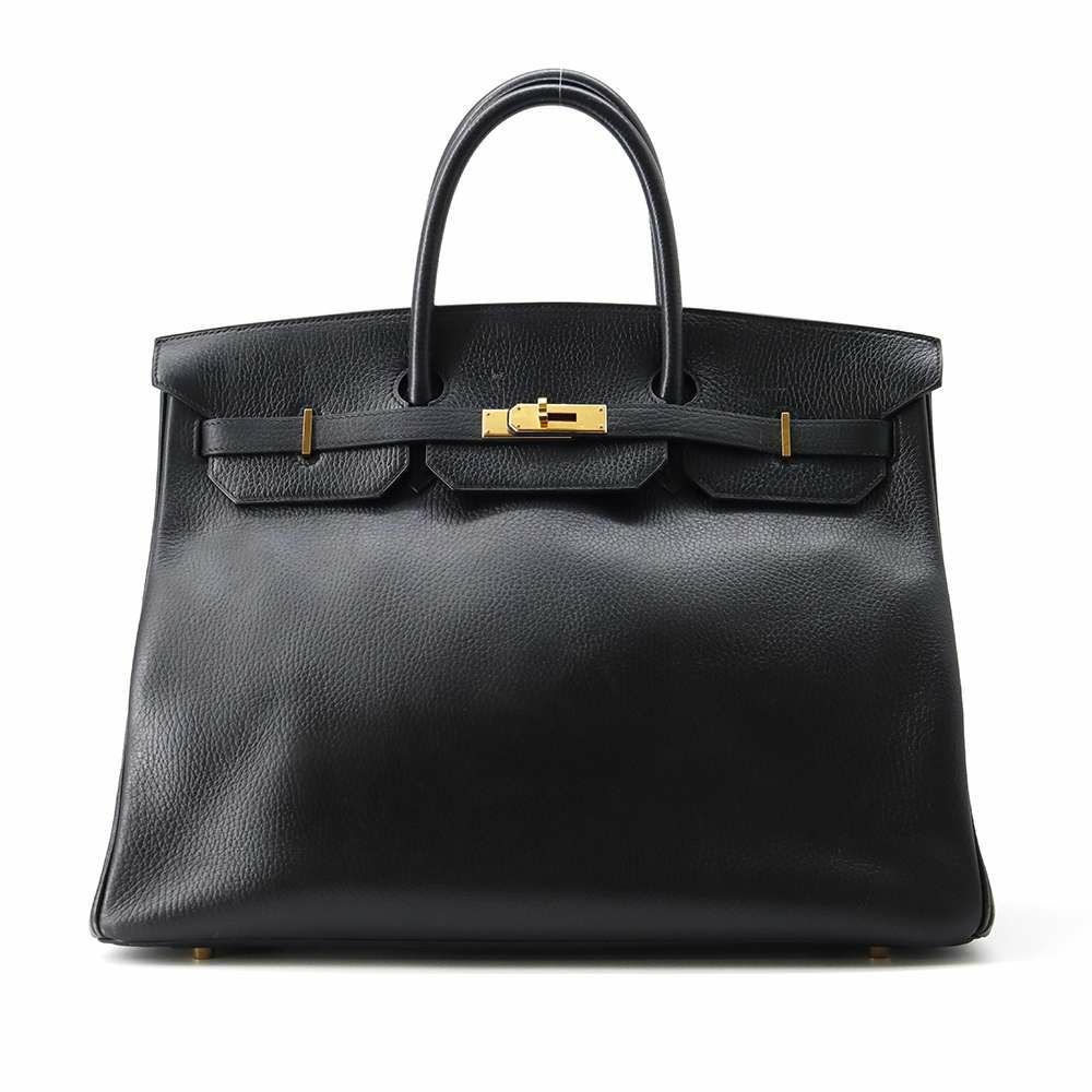 エルメス バーキン40 ブラック/ゴールド金具 アルデンヌ □A刻印 