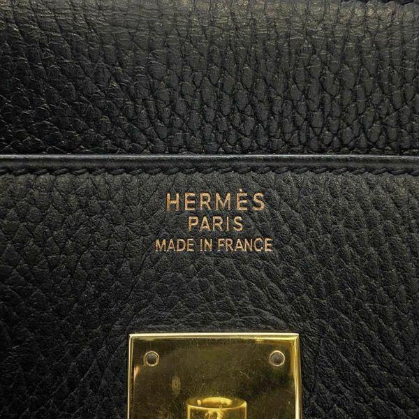 エルメス バーキン40 ブラック/ゴールド金具 アルデンヌ □A刻印 HERMES Birkin ハンドバッグ 黒