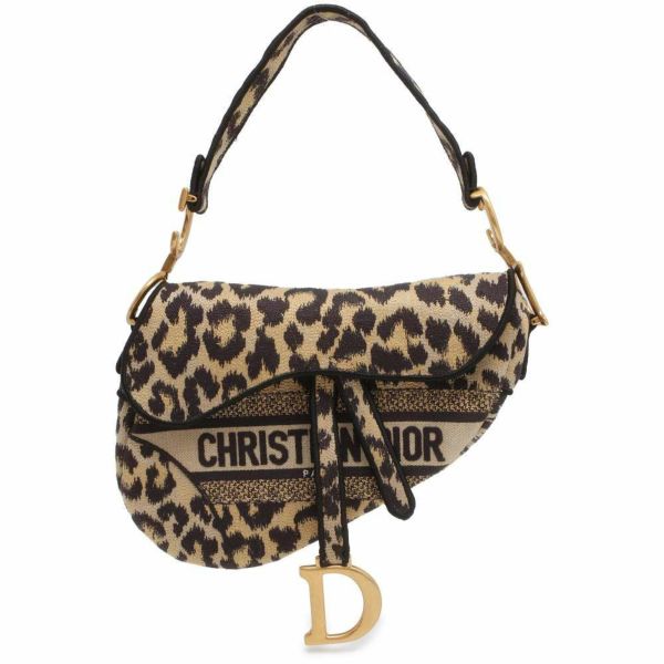 クリスチャン・ディオール サドルバッグ キャンバス レオパード M0446 Christian Dior バッグ