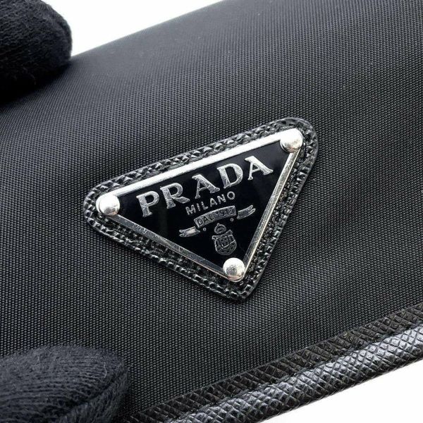 プラダ ショルダーポーチ ナイロン サフィアーノ 2ZT022 PRADA ポシェット 黒