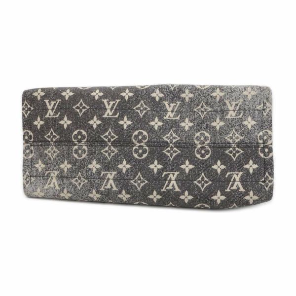 ルイヴィトン トートバッグ オンザゴーMM  モノグラム・ジャカード デニム M46448 LOUIS VUITTON  黒 白