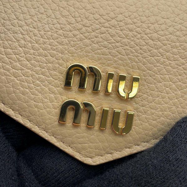 ミュウミュウ カードケース ロゴ レザー 5MF031 Miu Miu 財布